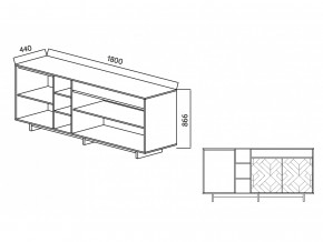 Комодино Moderno-1800 Ф2 в Среднеуральске - sredneuralsk.magazinmebel.ru | фото - изображение 5