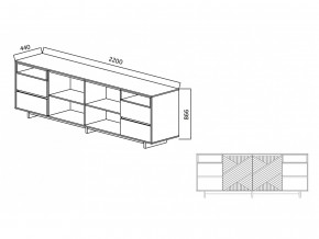 Комодино Moderno-2200 Ф3 в Среднеуральске - sredneuralsk.magazinmebel.ru | фото - изображение 5