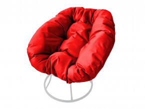 Кресло Пончик без ротанга красная подушка в Среднеуральске - sredneuralsk.magazinmebel.ru | фото