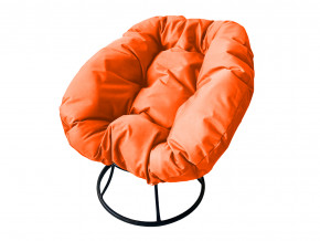 Кресло Пончик без ротанга оранжевая подушка в Среднеуральске - sredneuralsk.magazinmebel.ru | фото