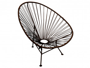 Кресло Ракушка с ротангом коричневый в Среднеуральске - sredneuralsk.magazinmebel.ru | фото