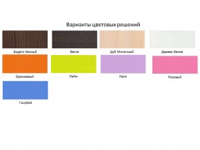 Кровать чердак Малыш 70х160 Дуб молочный-Ирис в Среднеуральске - sredneuralsk.magazinmebel.ru | фото - изображение 2