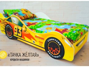 Кровать детская машина Тачка Желтая в Среднеуральске - sredneuralsk.magazinmebel.ru | фото