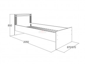 Кровать одинарная Ольга 18 900 в Среднеуральске - sredneuralsk.magazinmebel.ru | фото - изображение 2