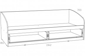 Кровать Оливия НМ 008.63-01 Х 800х1900 Velutto 16 в Среднеуральске - sredneuralsk.magazinmebel.ru | фото - изображение 2