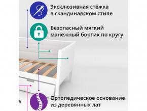 Кровать-тахта мягкая Svogen с бортиком мятно-белый в Среднеуральске - sredneuralsk.magazinmebel.ru | фото - изображение 2