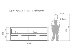 Кровать-тахта Svogen с ящиками и бортиком бежевый в Среднеуральске - sredneuralsk.magazinmebel.ru | фото - изображение 3