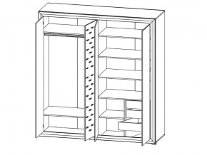 Шкаф B136-SZF4D Мальта сибирская лиственница в Среднеуральске - sredneuralsk.magazinmebel.ru | фото - изображение 2