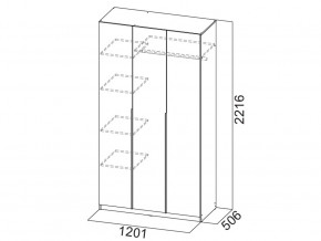 Шкаф ШК 05 графит 1200 мм в Среднеуральске - sredneuralsk.magazinmebel.ru | фото - изображение 2